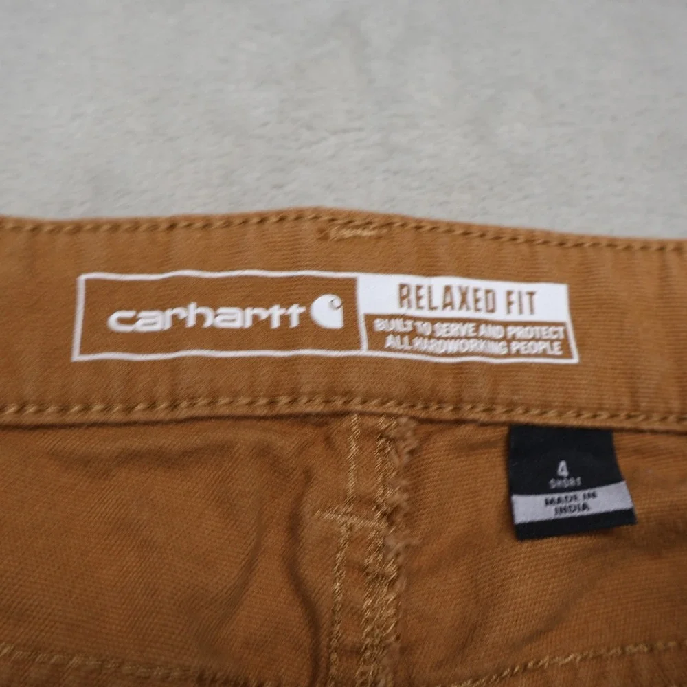 Carhartt Pants Womens 4 Short Brown Essential Ashland Relaxed Fit Workwear 29x30
